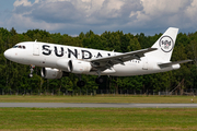 Sundair Airbus A319-112 (9A-BER) at  Lübeck-Blankensee, Germany