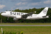Sundair Airbus A319-112 (9A-BER) at  Lübeck-Blankensee, Germany
