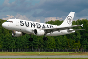 Sundair Airbus A319-112 (9A-BER) at  Lübeck-Blankensee, Germany