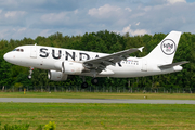 Sundair Airbus A319-112 (9A-BER) at  Lübeck-Blankensee, Germany