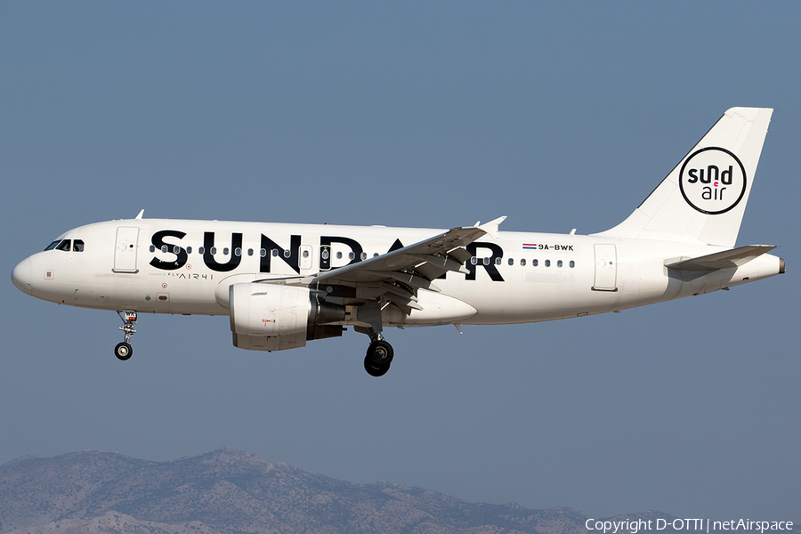 Sundair Airbus A319-112 (9A-BWK) | Photo 598288