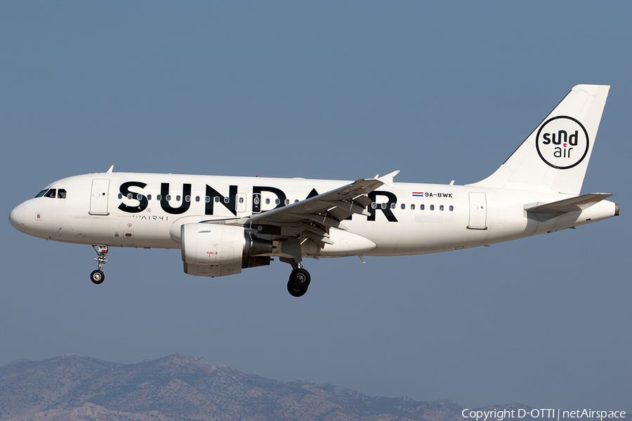 Sundair Airbus A319-112 (9A-BWK) | Photo 598288