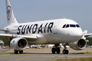 Sundair Airbus A319-112 (9A-MUC) at  Lübeck-Blankensee, Germany