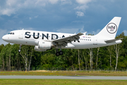 Sundair Airbus A319-112 (9A-MUC) at  Lübeck-Blankensee, Germany