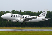 Sundair Airbus A319-112 (9A-MUC) at  Lübeck-Blankensee, Germany