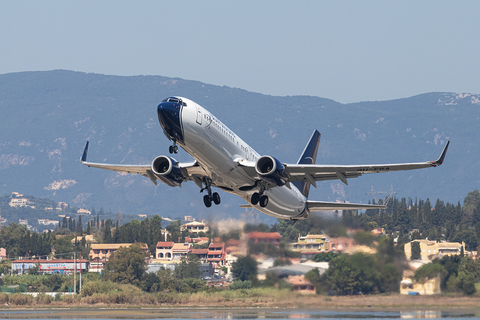 Blue Panorama Airlines Boeing 737-85F (9H-FRA) at  Corfu - International, Greece