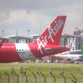 AirAsia Airbus A320-216 (9M-AJK) at  Balikpapan Sepinggan - International, Indonesia