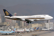 Singapore Airlines Boeing 747-412 (9V-SMN) at  Hong Kong - Kai Tak International (closed), Hong Kong