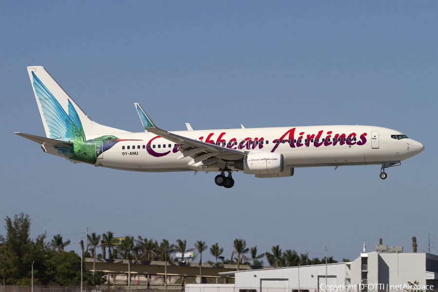 Caribbean Airlines Boeing 737-8Q8 (9Y-ANU) | Photo 430149