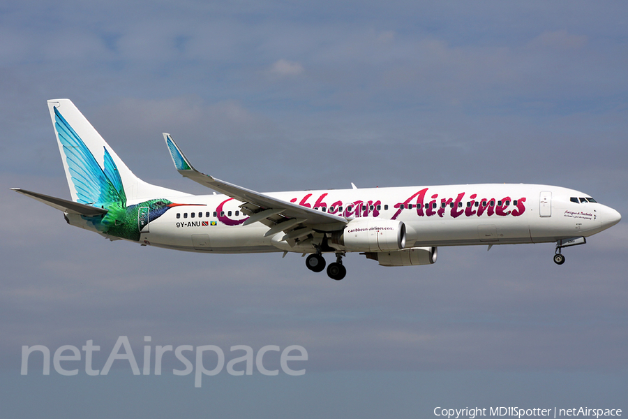 Caribbean Airlines Boeing 737-8Q8 (9Y-ANU) | Photo 12462