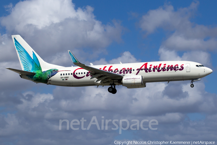 Caribbean Airlines Boeing 737-8Q8 (9Y-ANU) | Photo 158807