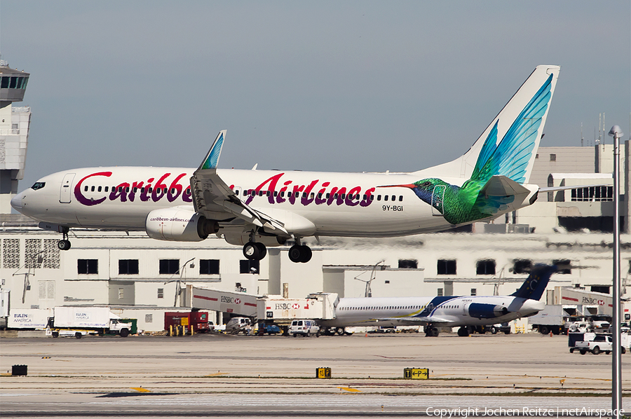 Caribbean Airlines Boeing 737-8Q8 (9Y-BGI) | Photo 40836