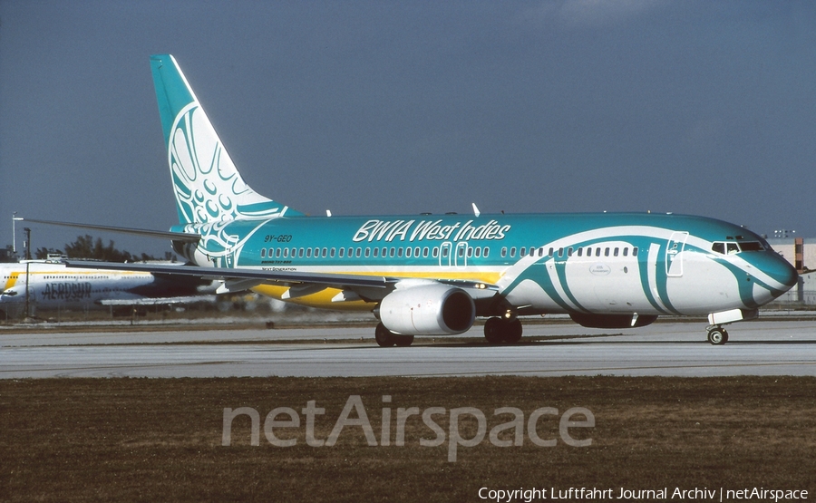 BWIA West Indies Airways Boeing 737-8Q8 (9Y-GEO) | Photo 410621