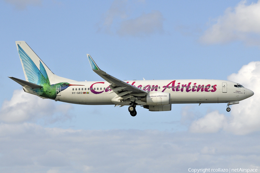 Caribbean Airlines Boeing 737-8Q8 (9Y-GEO) | Photo 19228