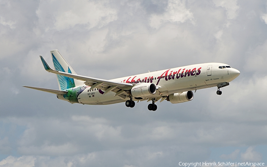 Caribbean Airlines Boeing 737-8Q8 (9Y-GEO) | Photo 321999