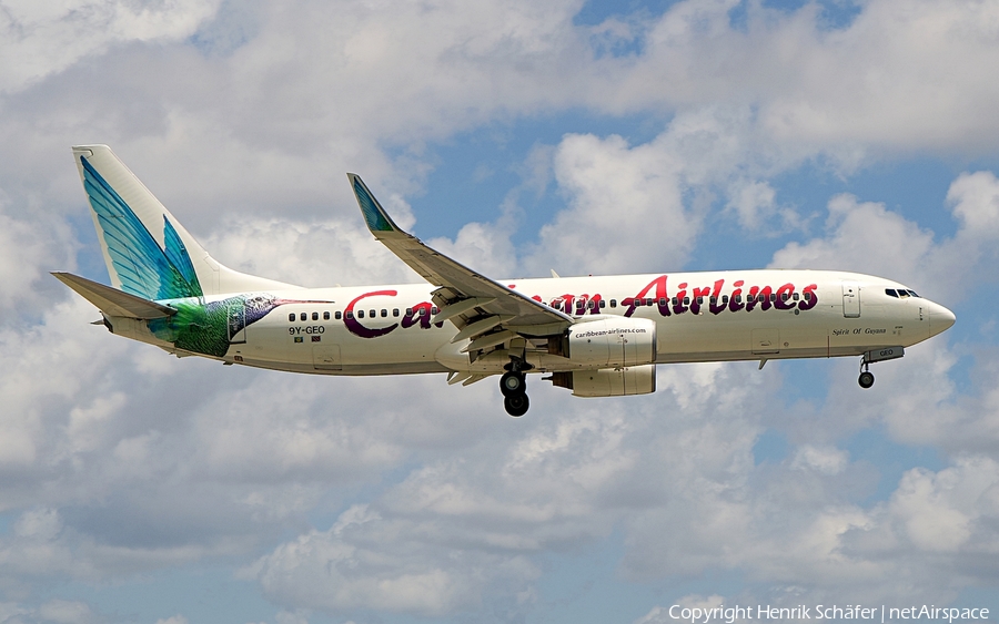 Caribbean Airlines Boeing 737-8Q8 (9Y-GEO) | Photo 322000