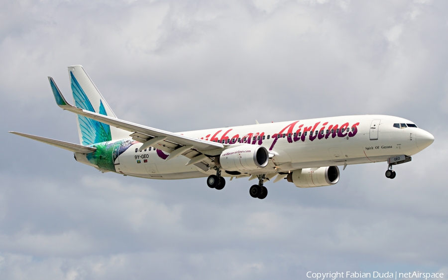 Caribbean Airlines Boeing 737-8Q8 (9Y-GEO) | Photo 324207