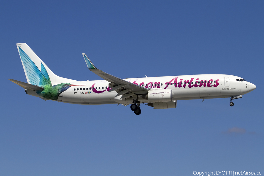 Caribbean Airlines Boeing 737-8Q8 (9Y-GEO) | Photo 430615