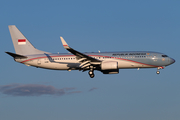 Indonesian Government Boeing 737-8U3(BBJ2) (A-001) at  Hamburg - Fuhlsbuettel (Helmut Schmidt), Germany