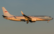 Indonesian Government Boeing 737-8U3(BBJ2) (A-001) at  Hamburg - Fuhlsbuettel (Helmut Schmidt), Germany