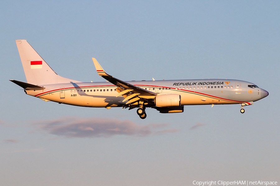 Indonesian Government Boeing 737-8U3(BBJ2) (A-001) | Photo 176708
