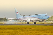 Indonesian Government Boeing 737-8U3(BBJ2) (A-001) at  Adisumarmo International, Indonesia
