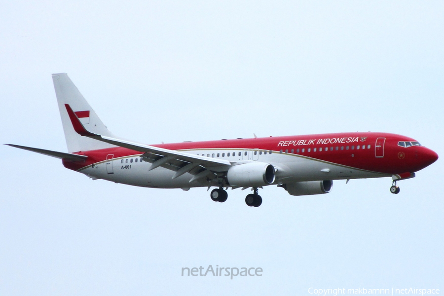 Indonesian Government Boeing 737-8U3(BBJ2) (A-001) | Photo 529607