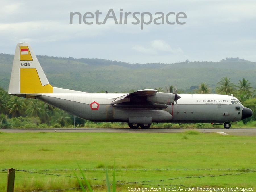 Indonesian Air Force (TNI-AU) Lockheed C-130H-30 Hercules (A-1318) | Photo 208643