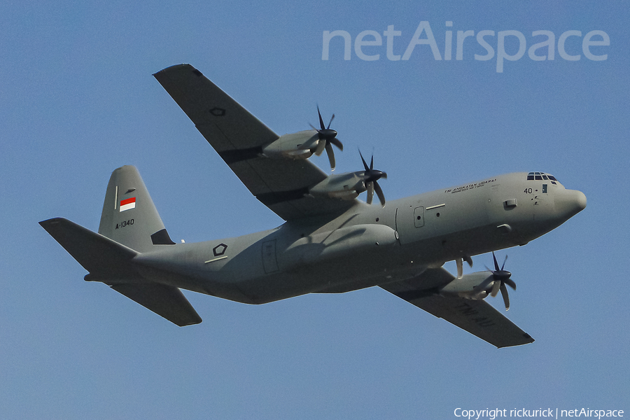 Indonesian Air Force (TNI-AU) Lockheed Martin C-130J-30 Super Hercules (A-1340) | Photo 586248