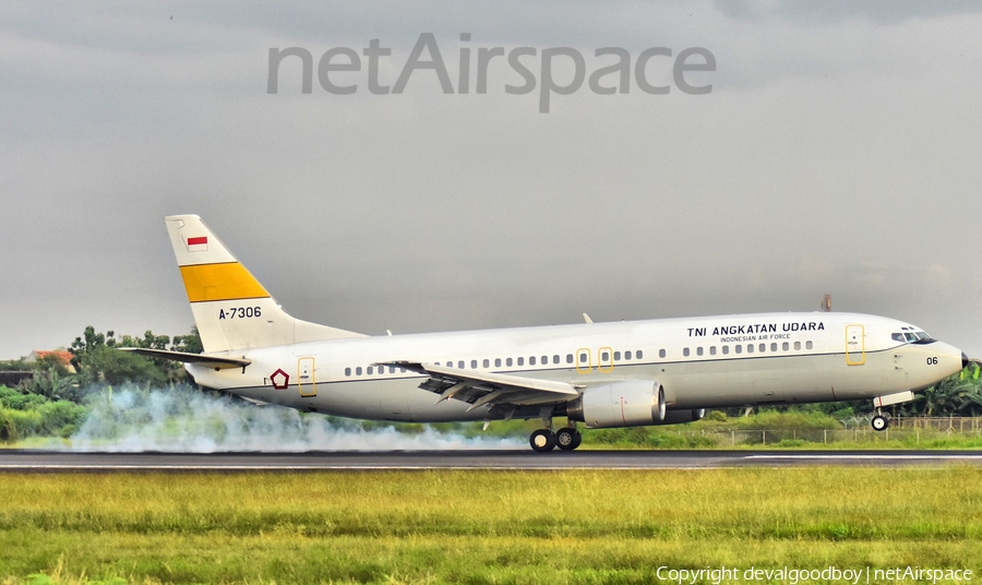 Indonesian Air Force (TNI-AU) Boeing 737-4U3 (A-7306) | Photo 389959