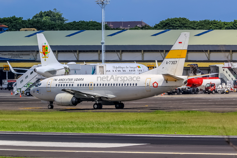 Indonesian Air Force (TNI-AU) Boeing 737-5U3 (A-7307) at  Denpasar/Bali - Ngurah Rai International, Indonesia