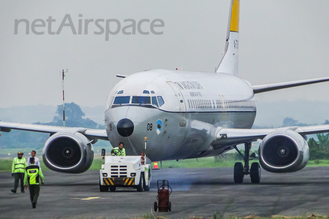 Indonesian Air Force (TNI-AU) Boeing 737-4Y0 (A-7308) at  Adisumarmo International, Indonesia