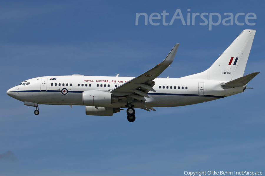 Royal Australian Air Force Boeing 737-7DT (A36-001) | Photo 206592