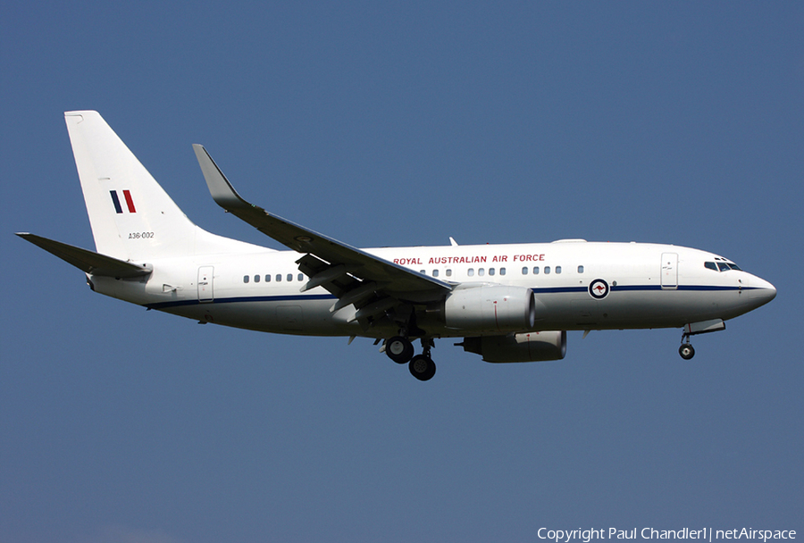 Royal Australian Air Force Boeing 737-7DF(BBJ) (A36-002) | Photo 64880