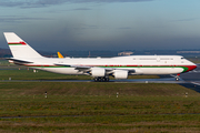 Oman Royal Flight Boeing 747-8H0(BBJ) (A4O-HMS) at  Hamburg - Fuhlsbuettel (Helmut Schmidt), Germany