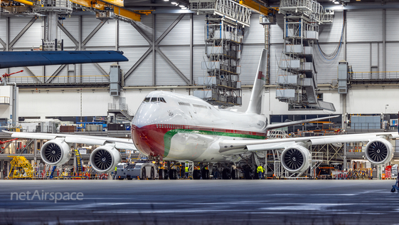 Oman Royal Flight Boeing 747-8H0(BBJ) (A4O-HMS) at  Hamburg - Fuhlsbuettel (Helmut Schmidt), Germany