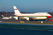 Oman Royal Flight Boeing 747-430 (A4O-OMN) at  Hamburg - Fuhlsbuettel (Helmut Schmidt), Germany