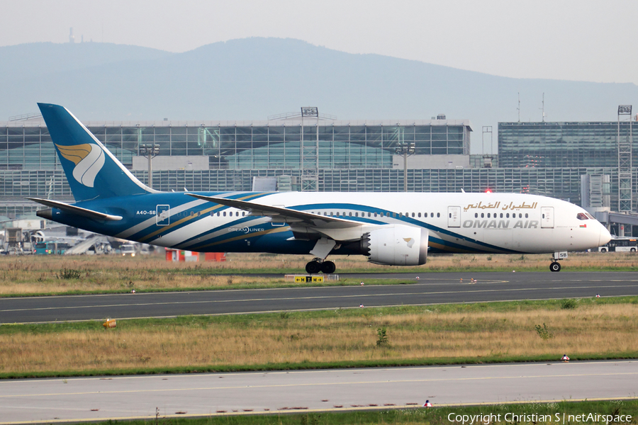 Oman Air Boeing 787-8 Dreamliner (A4O-SB) | Photo 185156