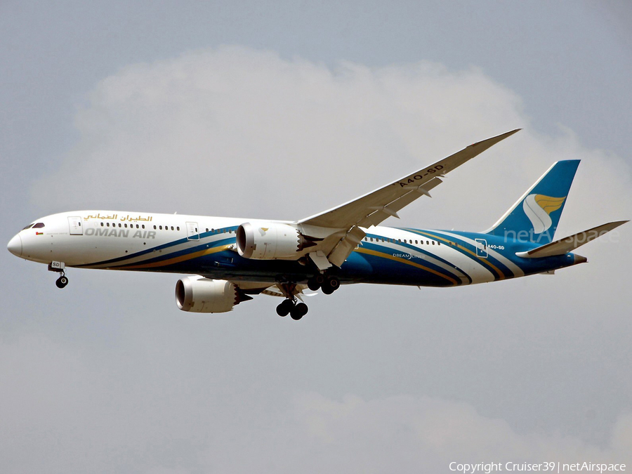 Oman Air Boeing 787-9 Dreamliner (A4O-SD) | Photo 345923