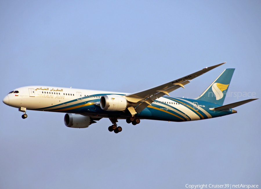 Oman Air Boeing 787-9 Dreamliner (A4O-SD) | Photo 352681