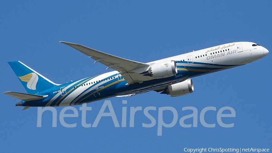 Oman Air Boeing 787-9 Dreamliner (A4O-SD) | Photo 188700