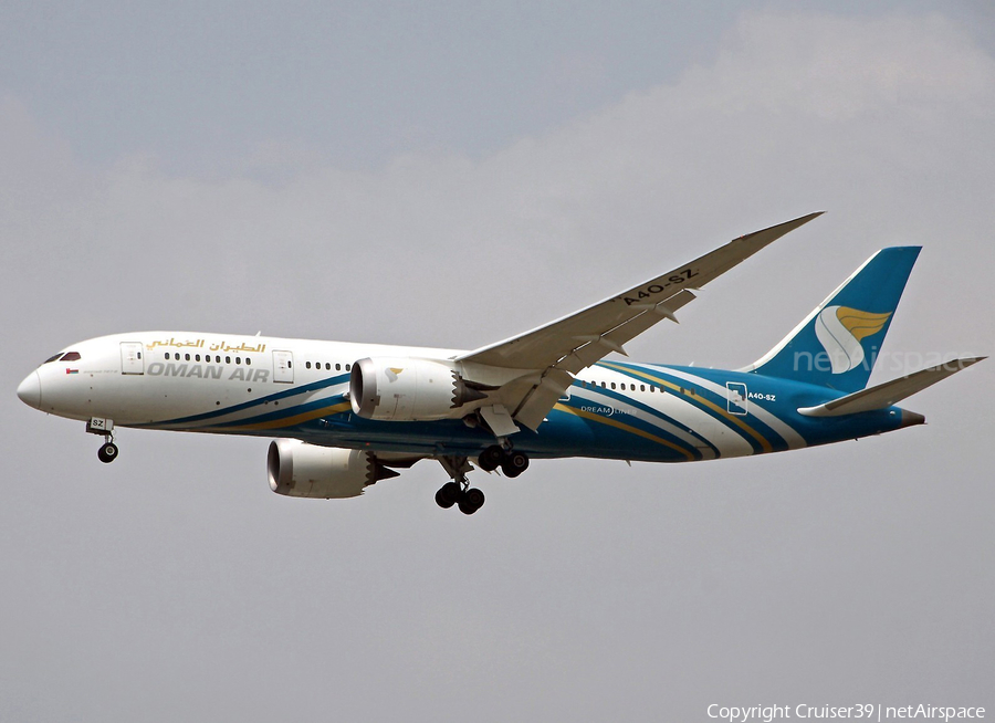 Oman Air Boeing 787-8 Dreamliner (A4O-SZ) | Photo 345956