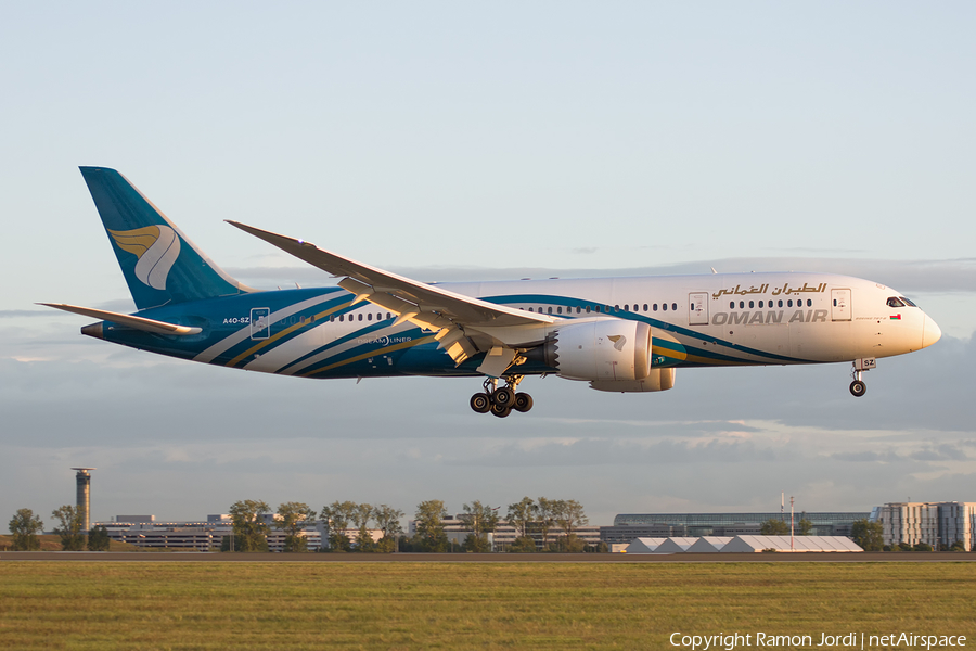 Oman Air Boeing 787-8 Dreamliner (A4O-SZ) | Photo 191084