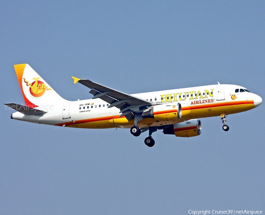 Bhutan Airlines Airbus A319-112 (A5-RIM) | Photo 345943