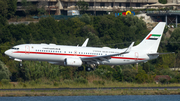 United Arab Emirates Government (Abu Dhabi) Boeing 737-8EX(BBJ2) (A6-AUH) at  Corfu - International, Greece