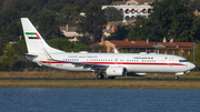 United Arab Emirates Government (Abu Dhabi) Boeing 737-8EX(BBJ2) (A6-AUH) at  Corfu - International, Greece