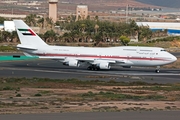 United Arab Emirates Government (Dubai) Boeing 747-433(M) (A6-COM) at  Gran Canaria, Spain