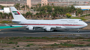 United Arab Emirates Government (Dubai) Boeing 747-433(M) (A6-COM) at  Gran Canaria, Spain