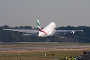 Emirates Airbus A380-861 (A6-EDA) at  Hamburg - Finkenwerder, Germany