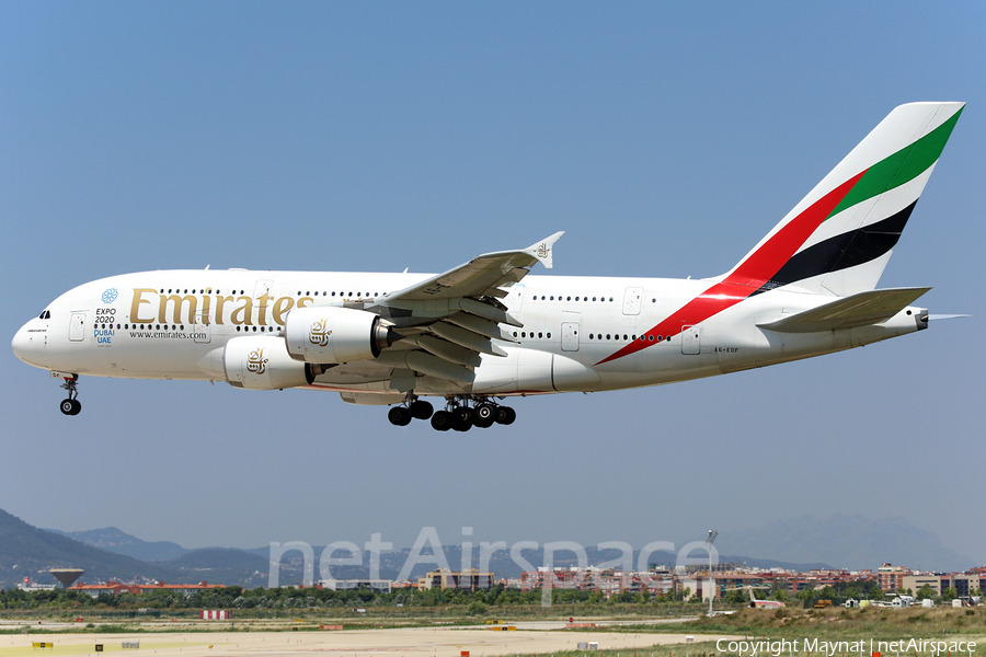 Emirates Airbus A380-861 (A6-EDF) | Photo 139961